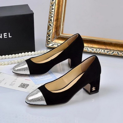 CHANEL Shallow mouth Block heel Shoes Women--003